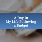 A Day in My Life Following a Budget