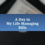 A Day in My Life Managing Bills