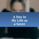 A Day in My Life as a Saver