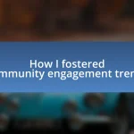 How I fostered community engagement trends