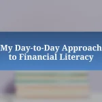 My Day-to-Day Approach to Financial Literacy