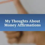 My Thoughts About Money Affirmations
