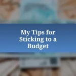 My Tips for Sticking to a Budget