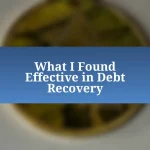 What I Found Effective in Debt Recovery