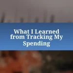 What I Learned from Tracking My Spending
