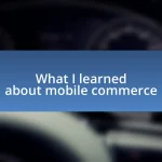 What I learned about mobile commerce